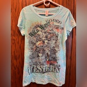 "Western" Blue Women's Shirt